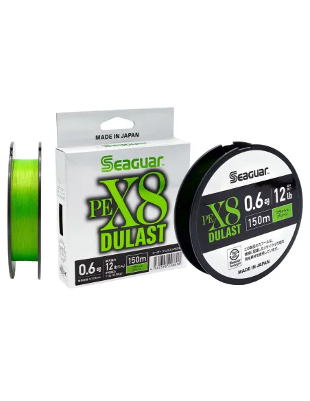 Seaguar PE X8 Dulast – Treccia Giapponese 8 Fili IZANAS ad Alta Visibilità per Spinning e Light Game Trecciati Seaguar