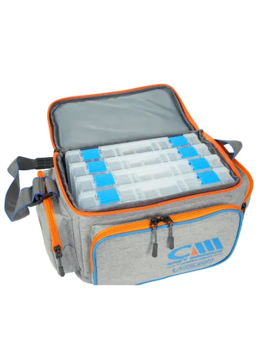 Colmic TUCSON 3600 GREY ESSENCE – Borsa da Pesca a Tracolla Compatta e Super Capiente Borse porta attrezzatura Colmic