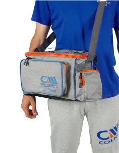 Colmic TUCSON 3700 GREY ESSENCE – Borsa da Pesca a Tracolla Media con Elastico Porta Vestiario Borse porta attrezzatura Colmic