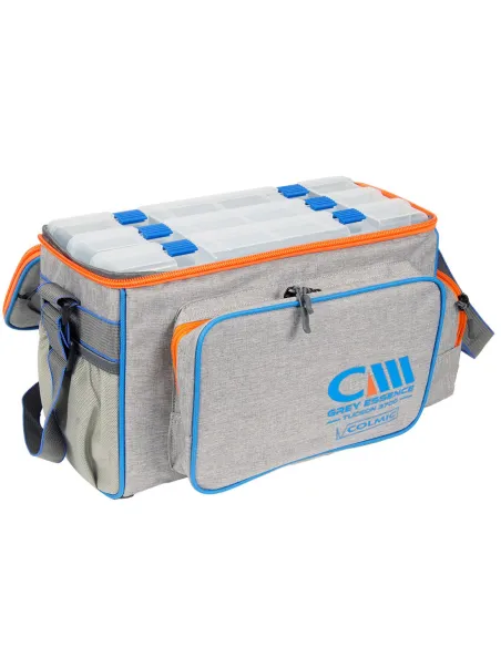 Colmic TUCSON 3700 GREY ESSENCE – Medium Shoulder Fishing Bag with Elasticated Clothes Loop