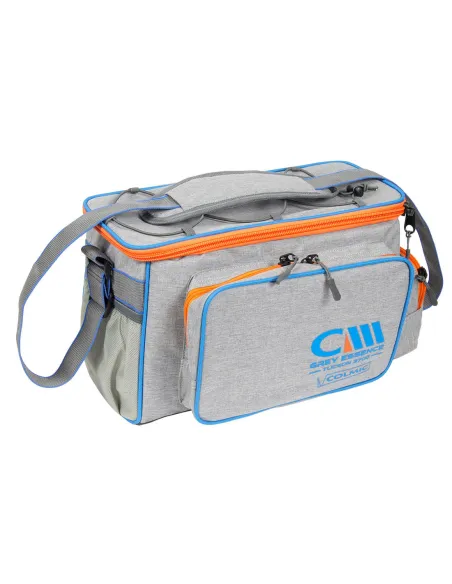 Colmic TUCSON 3700 GREY ESSENCE – Borsa da Pesca a Tracolla Media con Elastico Porta Vestiario Borse porta attrezzatura Colmic