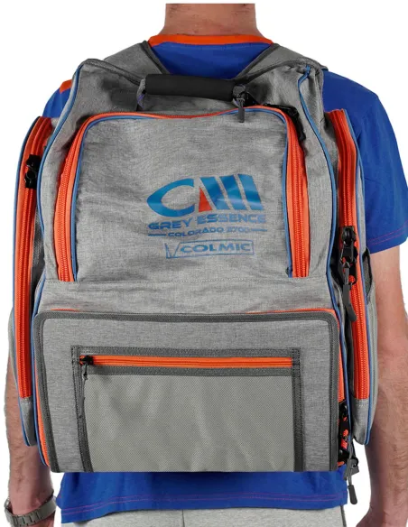 Colmic COLORADO 3700 GREY ESSENCE – Extra Large Fishing Backpack with Front Access and 4 Storage Boxes