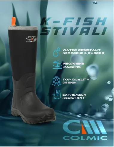 Colmic K-Fish Boot – Waterproof and Thermal Neoprene Fishing Boots for Extreme Conditions