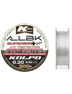Kolpo K-Tec+ ALBK Monofilo da Pesca Clear Trasparente 300 mt Monofili Kolpo