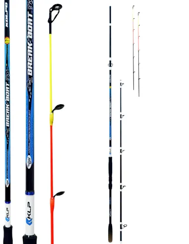 Kolpo Break Boat Canna Bolentino 2 Sezioni 2 Vette Intercambiabili 2,40 2,70 3,00 m Azione 50-250 g Canne da Bolentino Kolpo