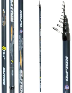 Kolpo Elitios Canna Bolognese Carbonio 30T 5 6 7 m Azione 50 g Anelli Fuji K SiC Mare e Acqua Dolce Canne bolognesi/fisse Kolpo