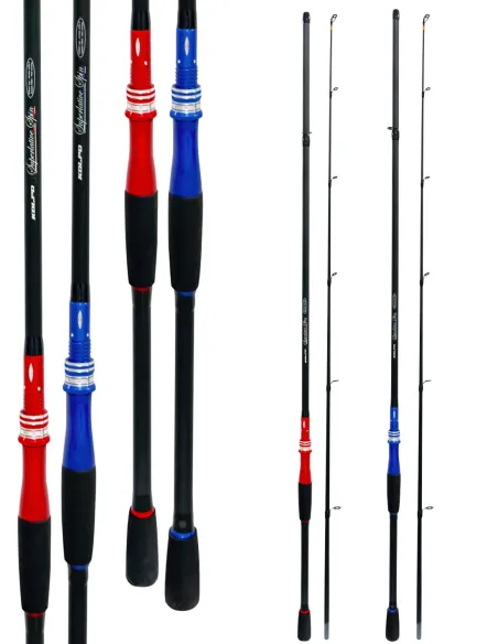 Kolpo Superlative Spin Canna da Spinning 2 Sezioni 2,10 m 2,40 m Azione 10-60 g Mare e Acqua Dolce Canne da spinning Kolpo