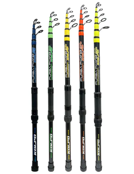Kolpo Furba Power Canna da Pesca Telescopica Travel 10-90 g 1,80 2,10 2,40 2,70 3,00 m Ingombro Ridotto Canne Travel Kolpo