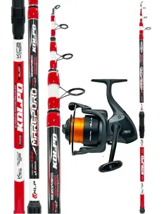 Kolpo Marepuro Surfcasting Combo 3.90/4.20 m 100-200 g + Aria 6000 Reel with Sea Nylon