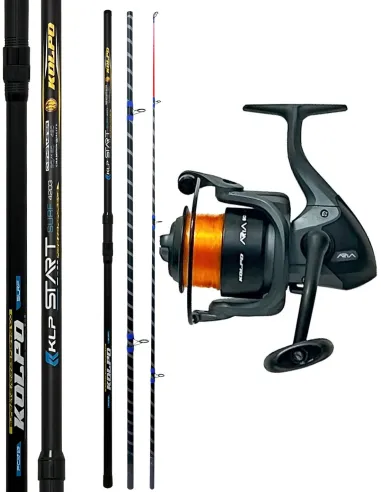 Kolpo Starsurf + Aria 6000 Combo Surfcasting Rod 4.20 m 90-160 g and Reel with Nylon