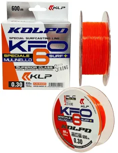 Kolpo KFO FLUÒ ORANGE 600 m – High-Performance Fluorescent Surfcasting Monofilament
