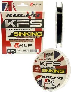 Kolpo KFS 200 m Nero – Monofilo Affondante per Pesca all’Inglese e Feeder Fili Affondanti Kolpo