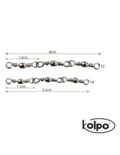 Girella Pesca Tripla Concatenata 12 pz Minuteria Kolpo 2