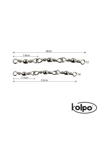 Girella Pesca Tripla Concatenata 12 pz Minuteria Kolpo