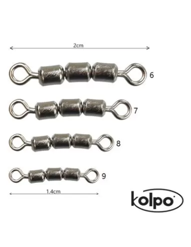 Girella Pesca Tripla Rolling 12 pz Minuteria Kolpo