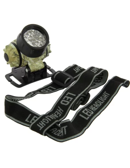 Lampada Frontale Pesca Notturna 19 Led Camo Lampade e luci chimiche Kolpo