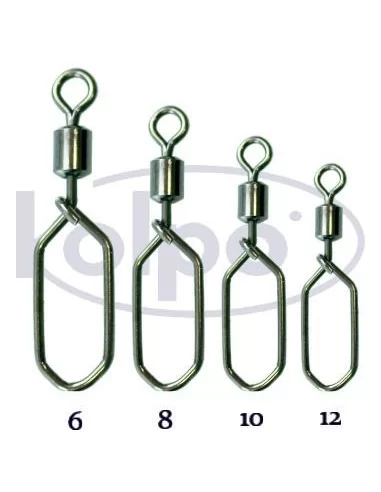 Girelle da Pesca Kolpo Swing Square Snap 10 pz Minuteria Kolpo