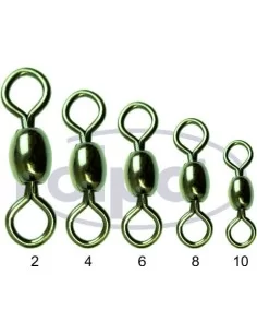 Girelle da Pesca Kolpo Crane Swivel 10 pz Minuteria Kolpo 2