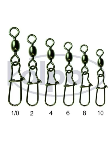 Girelle da Pesca Kolpo Crane Swivel Con Moschettone 5 pz
