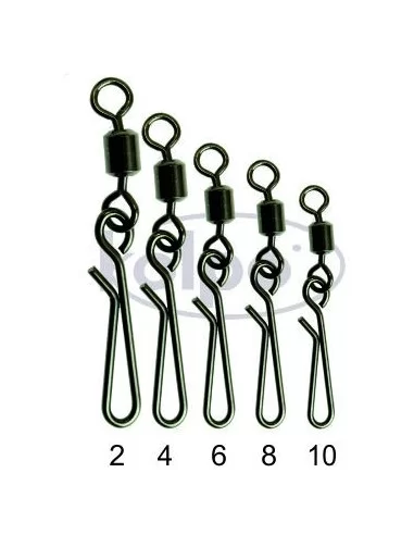 Girelle da Pesca Kolpo Rolling con Moschettone Rapido 10pz Minuteria Kolpo