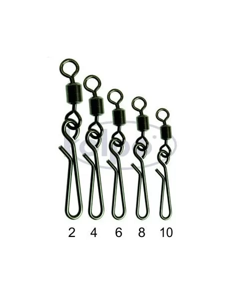 Girelle da Pesca Kolpo Rolling con Moschettone Rapido 10pz Minuteria Kolpo