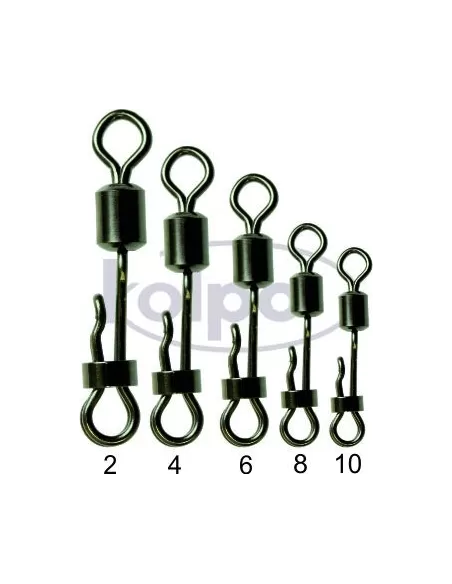 Girelle da Pesca Kolpo Side Line Rolling Swivels 6 pz Minuteria Kolpo