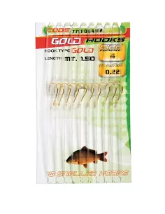 Gold Hooks Tied Hooks 10pc  2