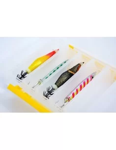 Double box For 4 x 21 x 13 cm and artificial squid jig  2