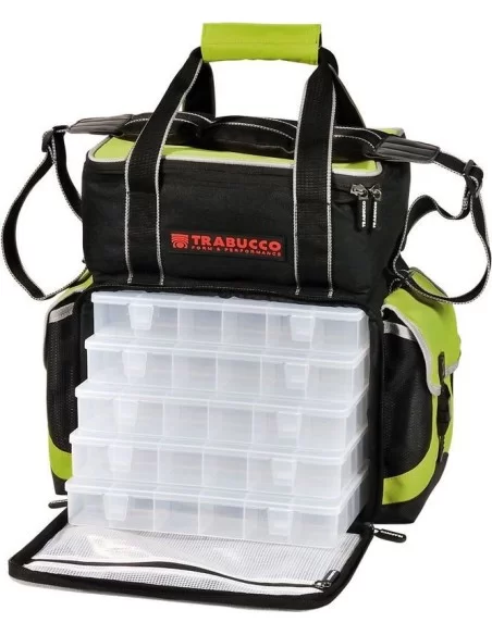 Trabucco Borsa Match con 5 scatole 38x40x22 cm Borse da pesca Trabucco