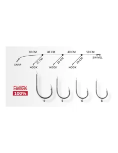 Sele Montatura Pronta 3 ami Pesca Surfcasting Lenze pronte Sele 2