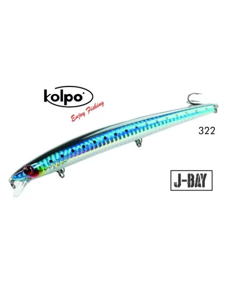 Kolpo Kit 3 Artificiali Long Jerk J-Bay Floating 175 mm 24 gr Esche Artificiali Kolpo