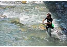 Pesca a spinning in torrente in primavera